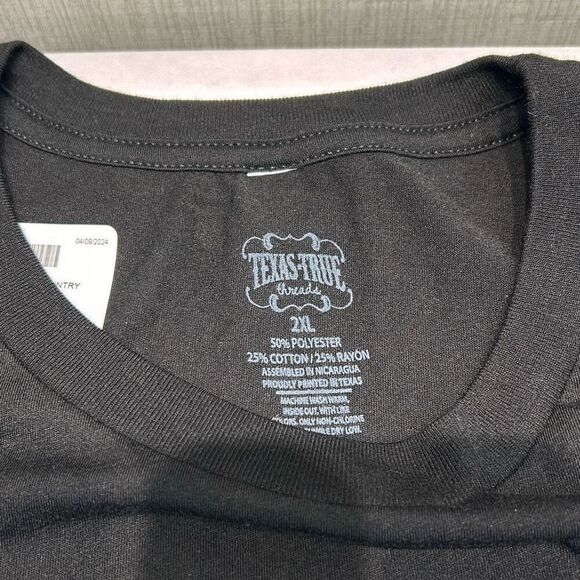 NEW Texas True Threads "It's Cool To Be Country" Tshirt Sz 2XL Short Sleeve Blac - Picture 4 of 6